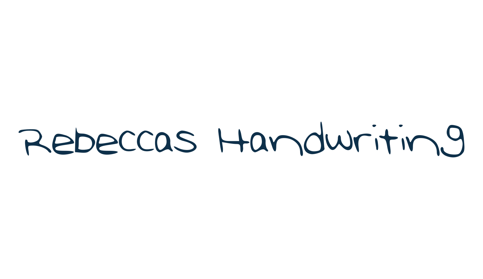 Rebeccas Handwriting, script handwritten fancy decorative calligraphy font preview