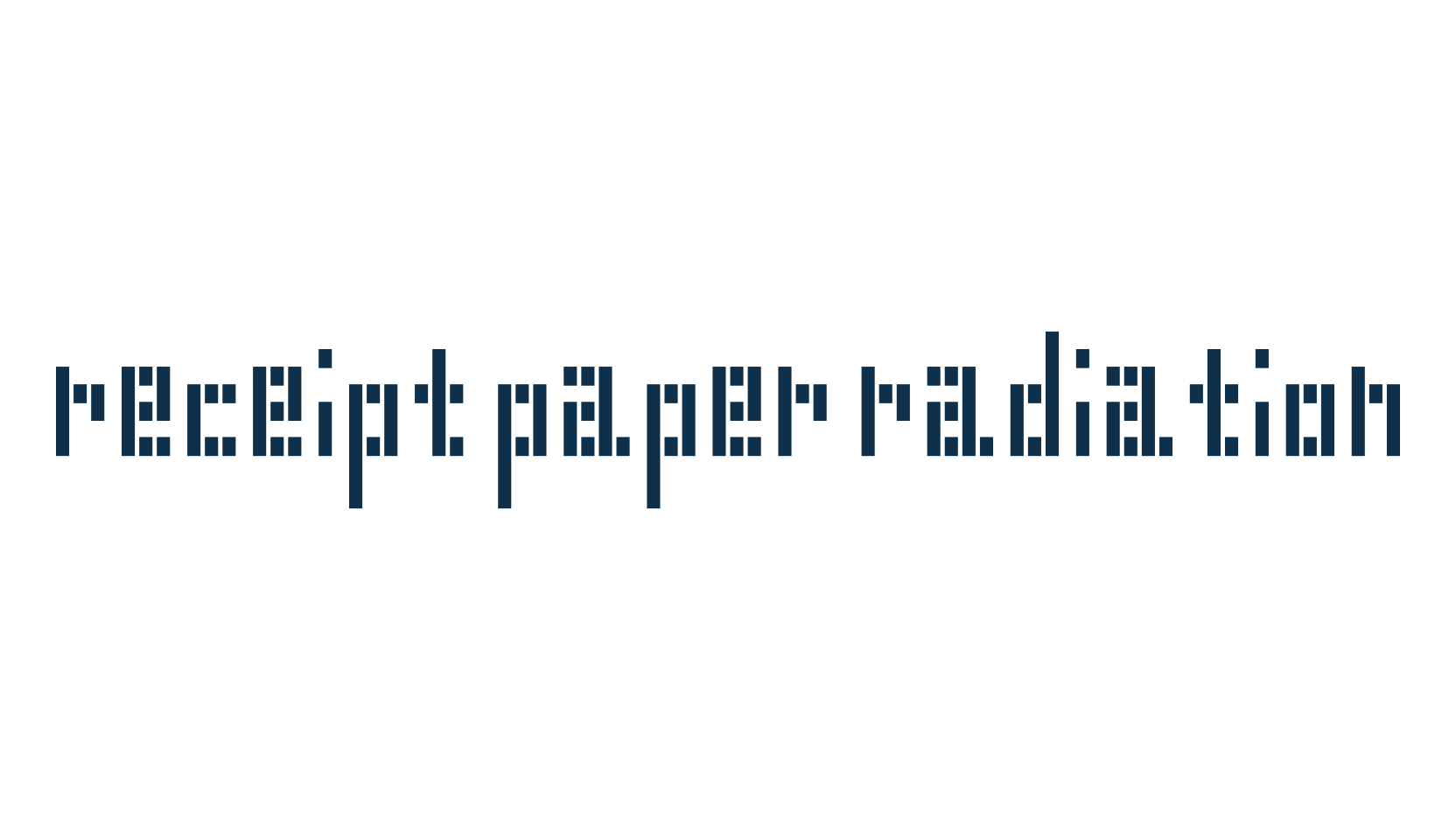 Receipt Paper Radiation, square font preview