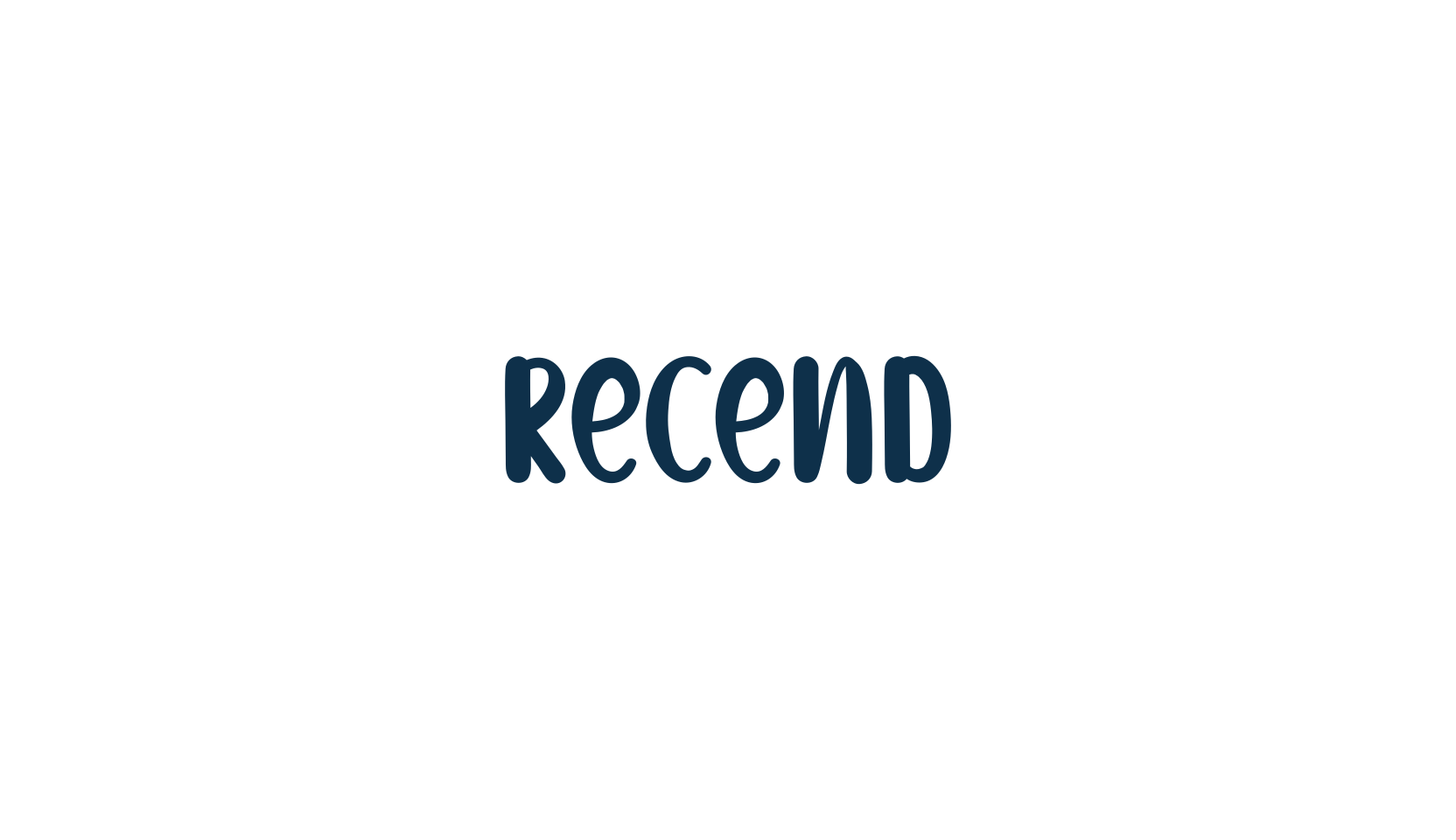 Recend, fancy cartoon decorative font preview