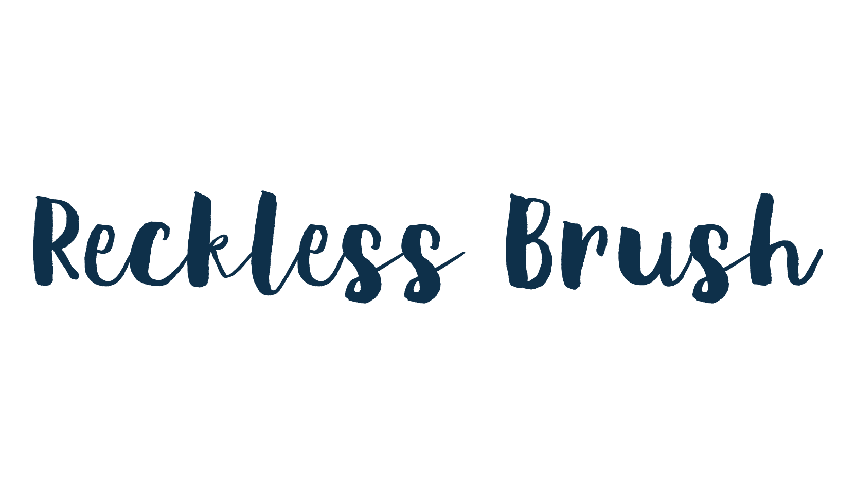 Reckless Brush, script brush fancy decorative calligraphy font preview