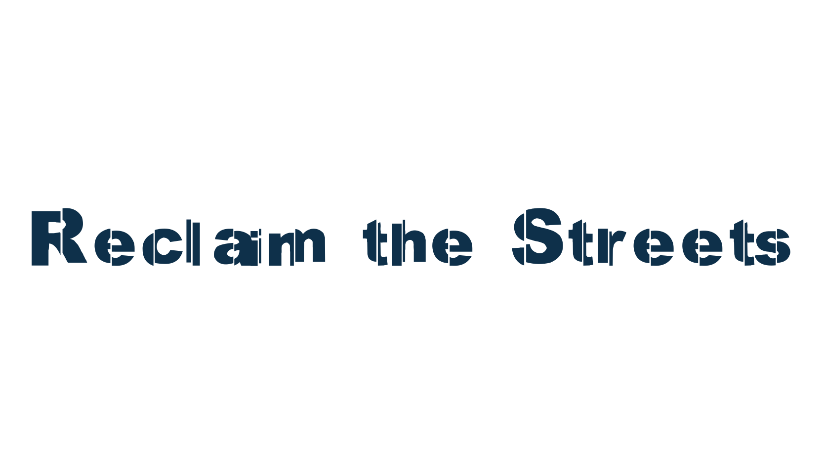 Reclaim the Streets, fancy distorted decorative font preview