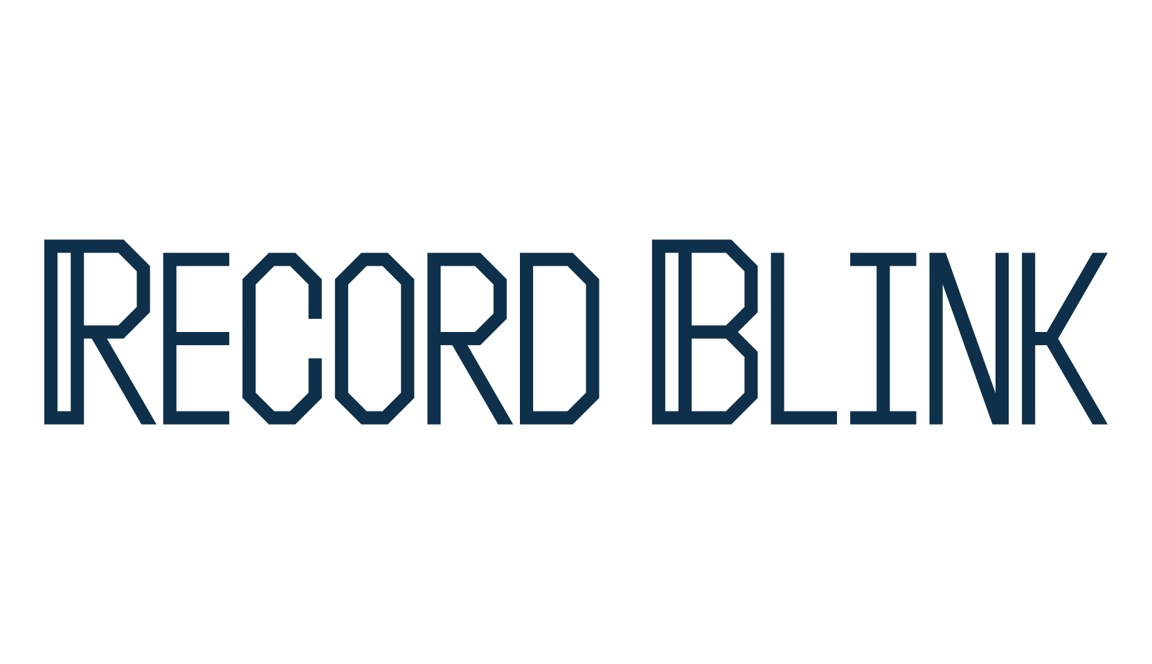Record Blink, fancy various decorative font preview