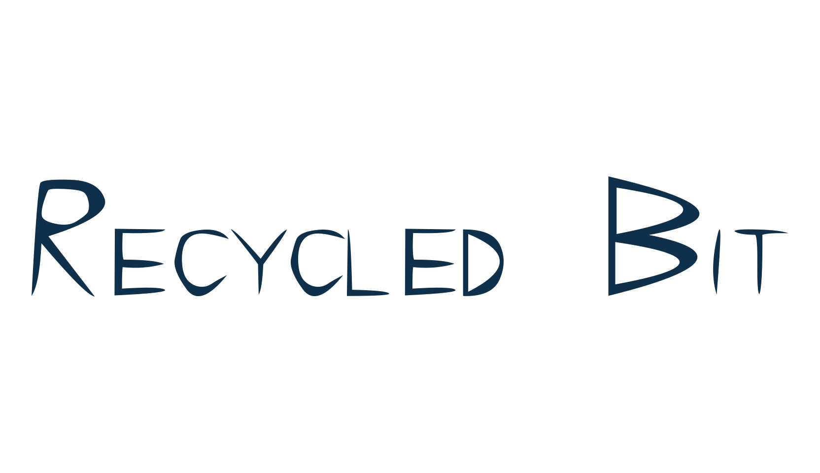 Recycled Bit, fancy various decorative font preview