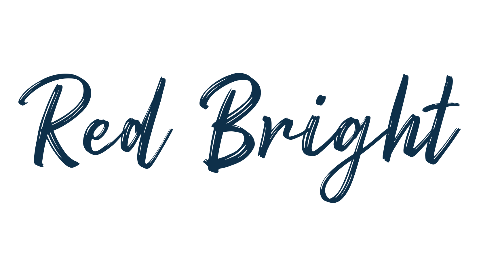 Red Bright, script brush fancy decorative calligraphy font preview