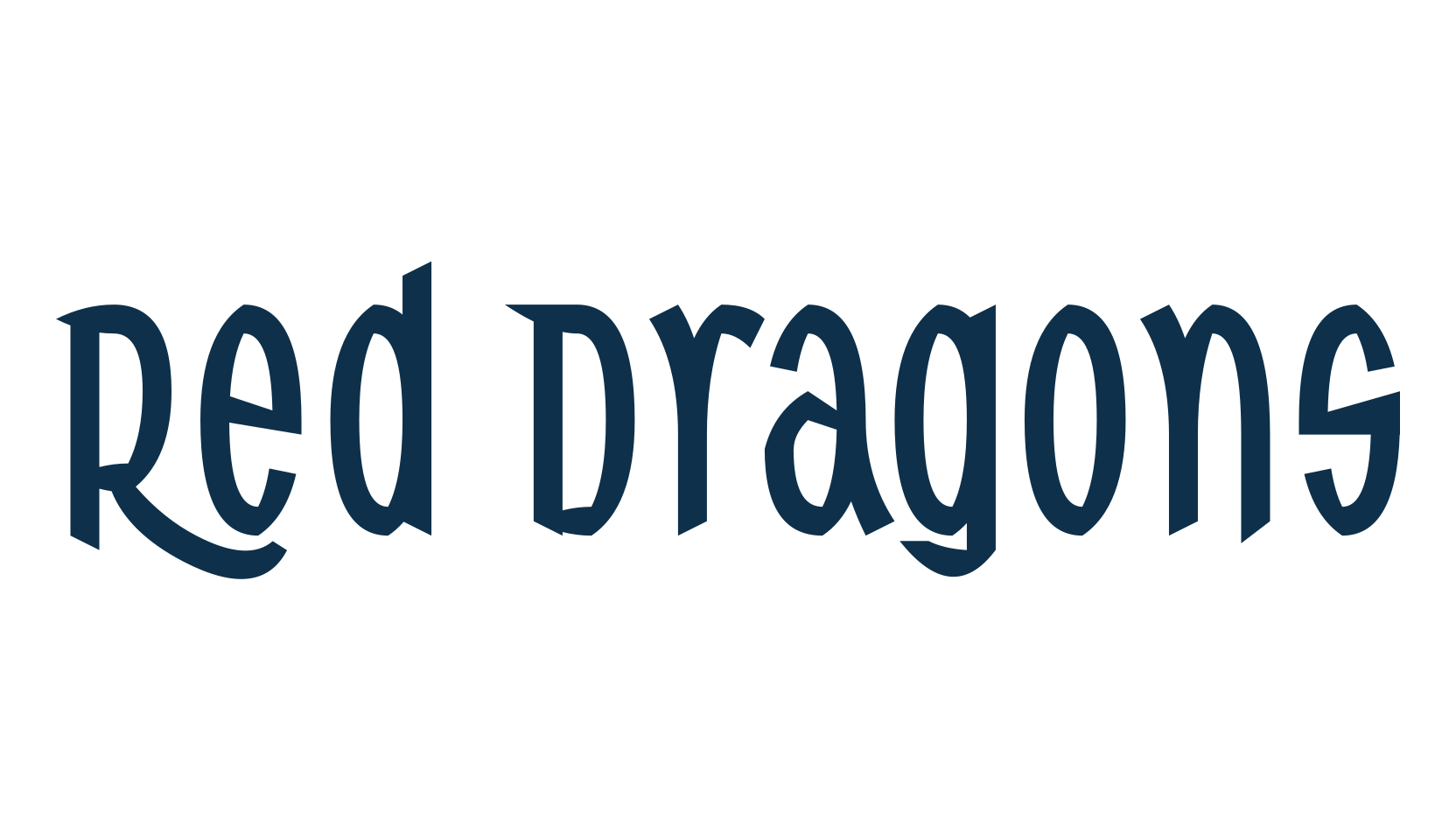 Red Dragons, fancy various decorative font preview