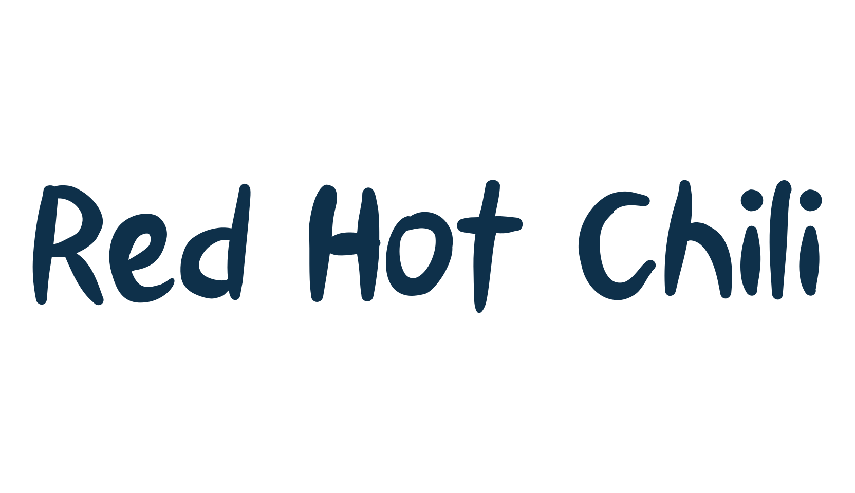 Red Hot Chili, handwriting font preview