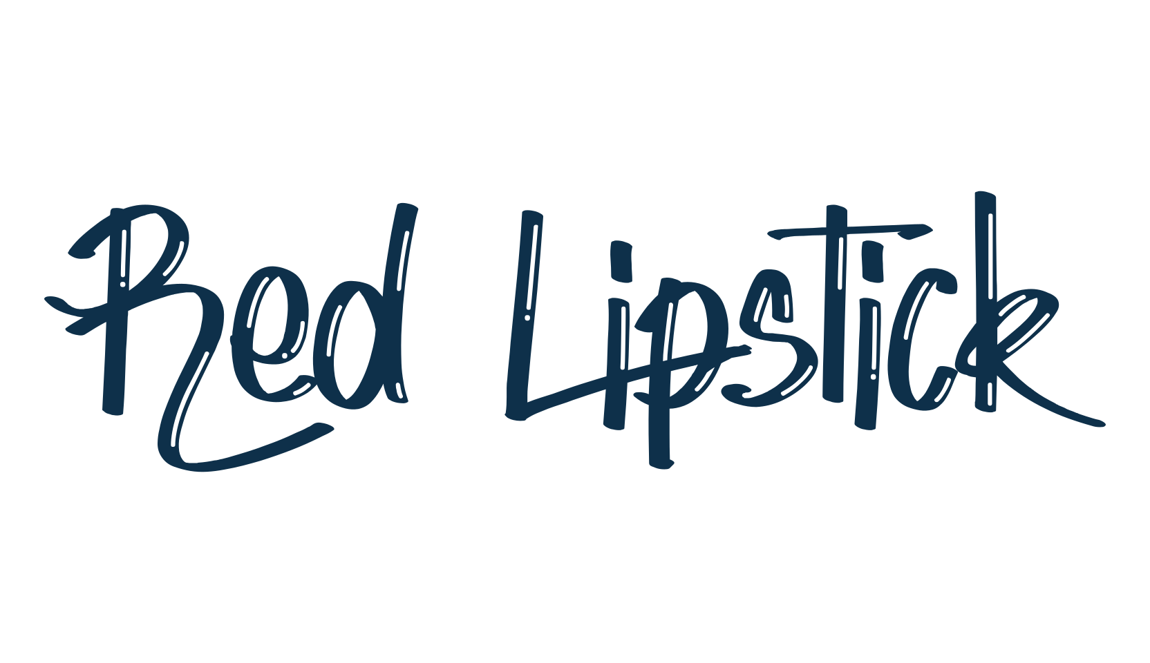 Red Lipstick, brush font preview