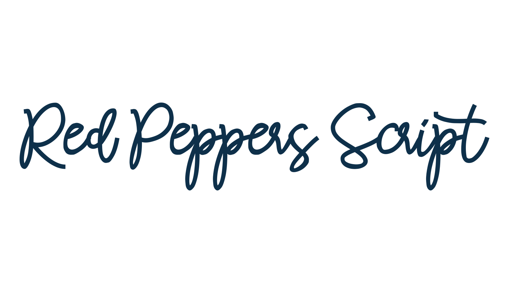 Red Peppers Script, handwriting font preview
