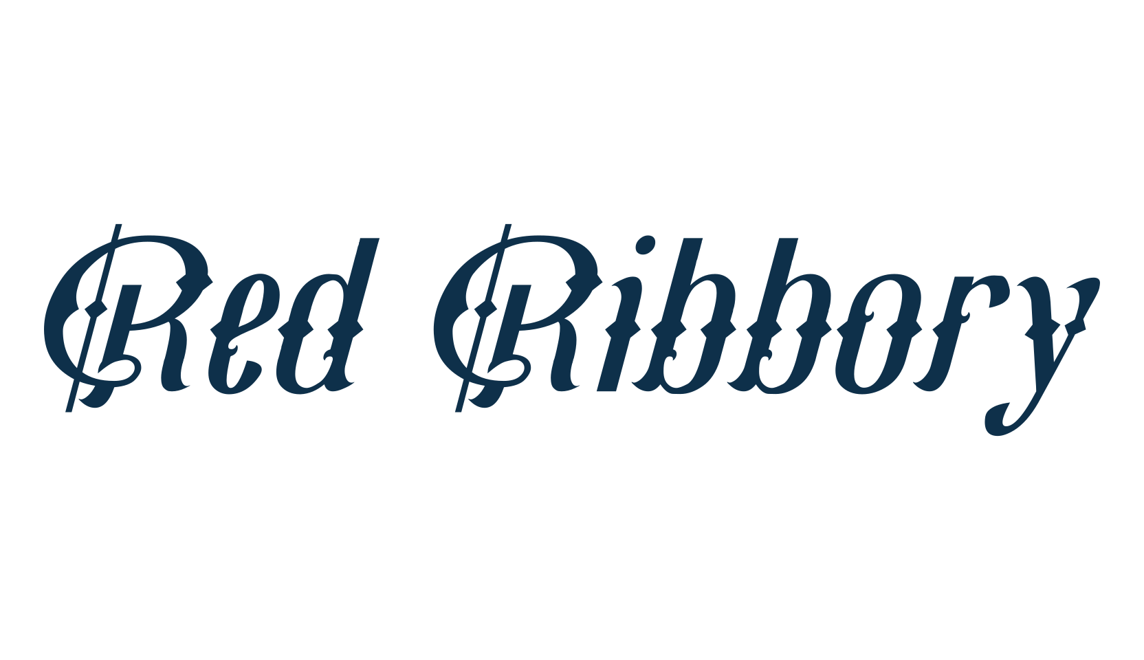 Red Ribbory, retro font preview