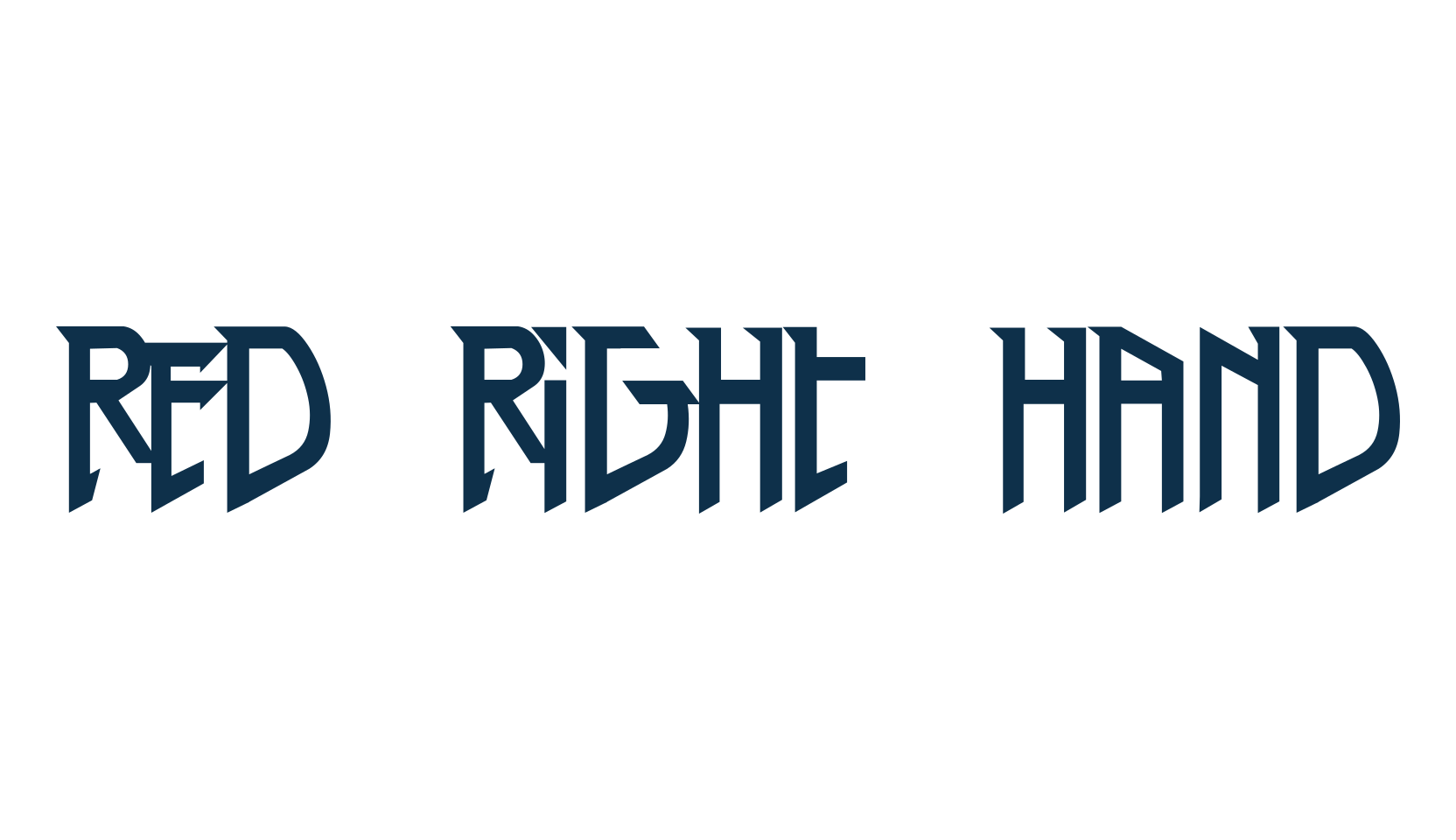 Red Right Hand, gothic modern font preview