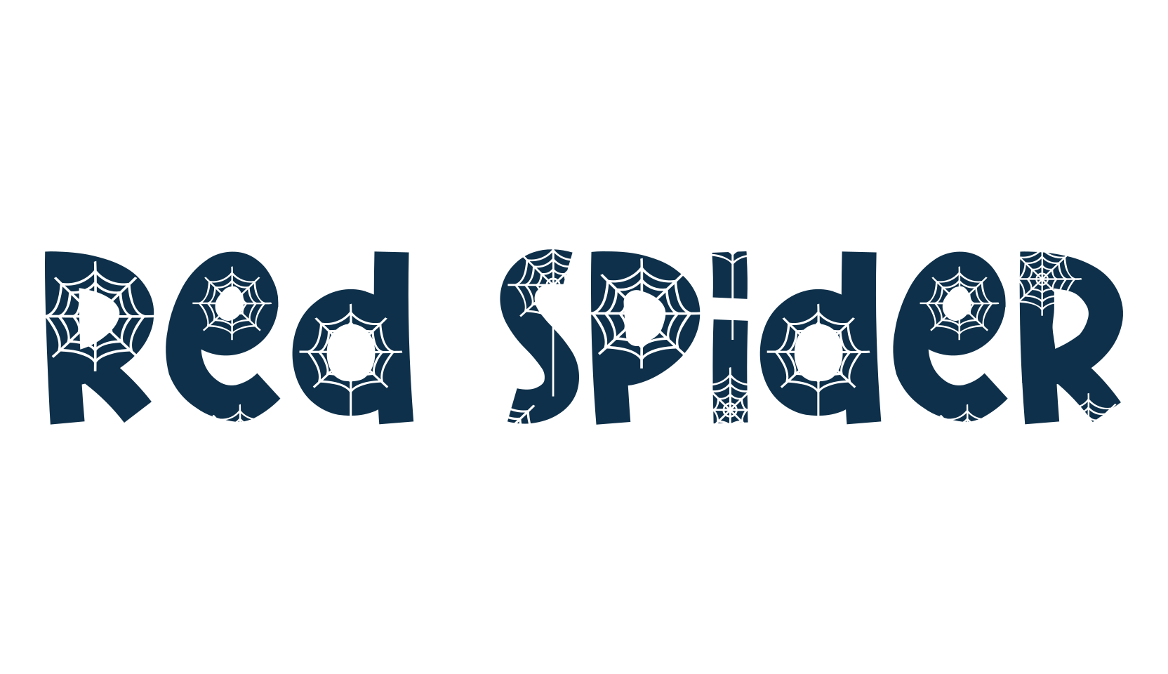 Red Spider, decorative font preview