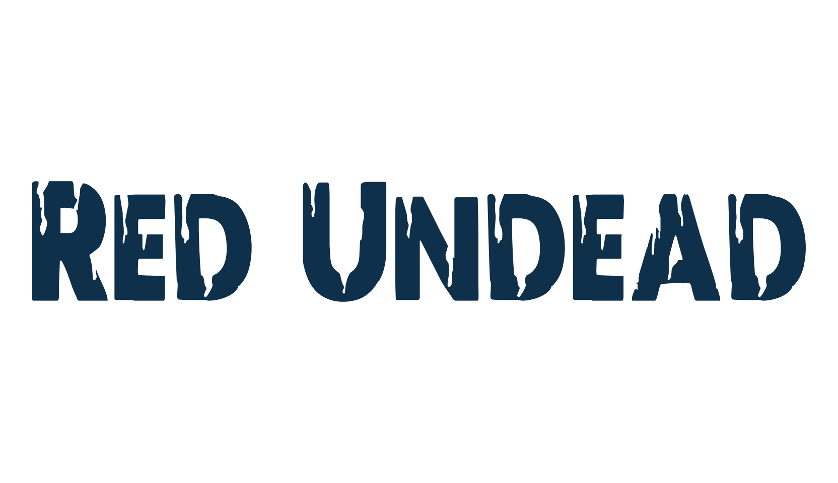 Red Undead, halloween font preview