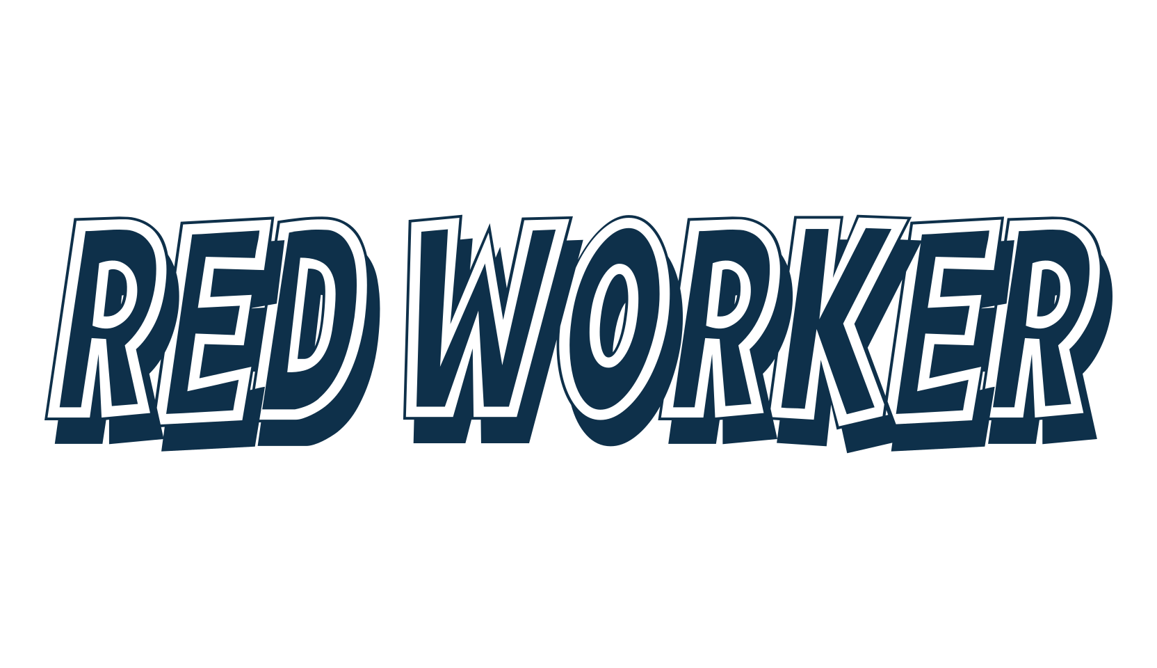 Red Worker, cartoon font preview