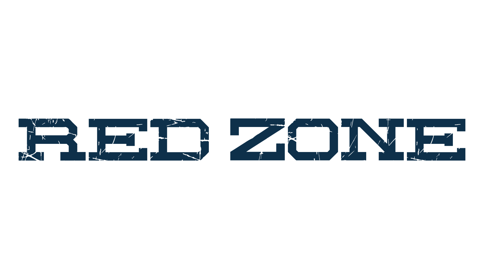 Red Zone, eroded font preview