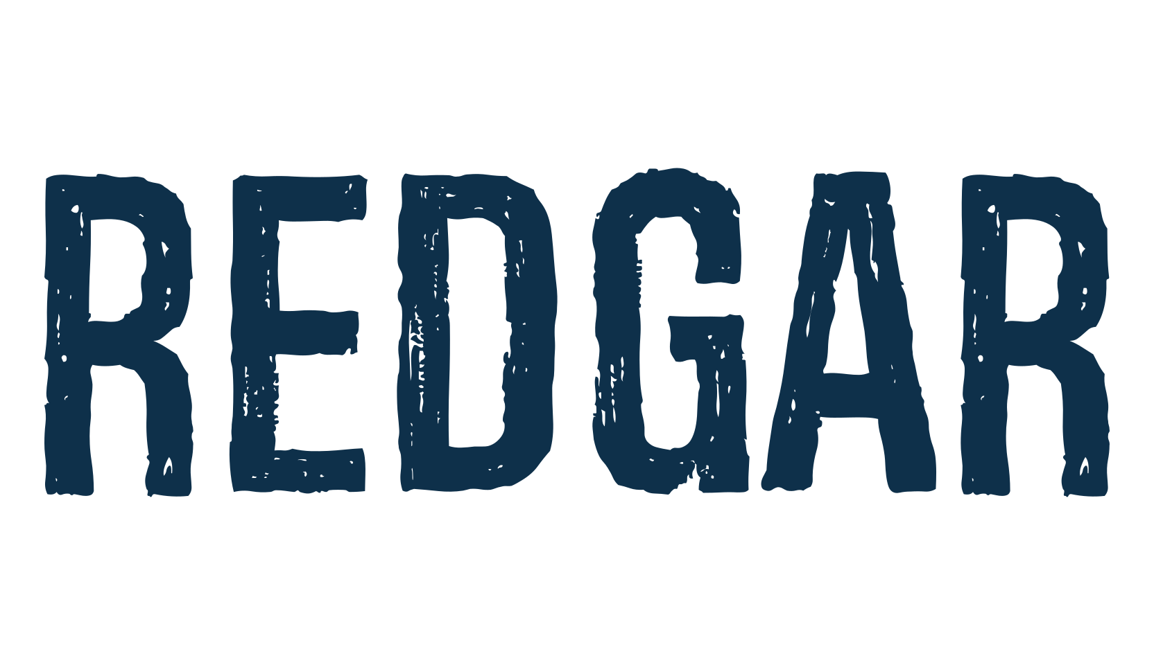 Redgar, eroded font preview