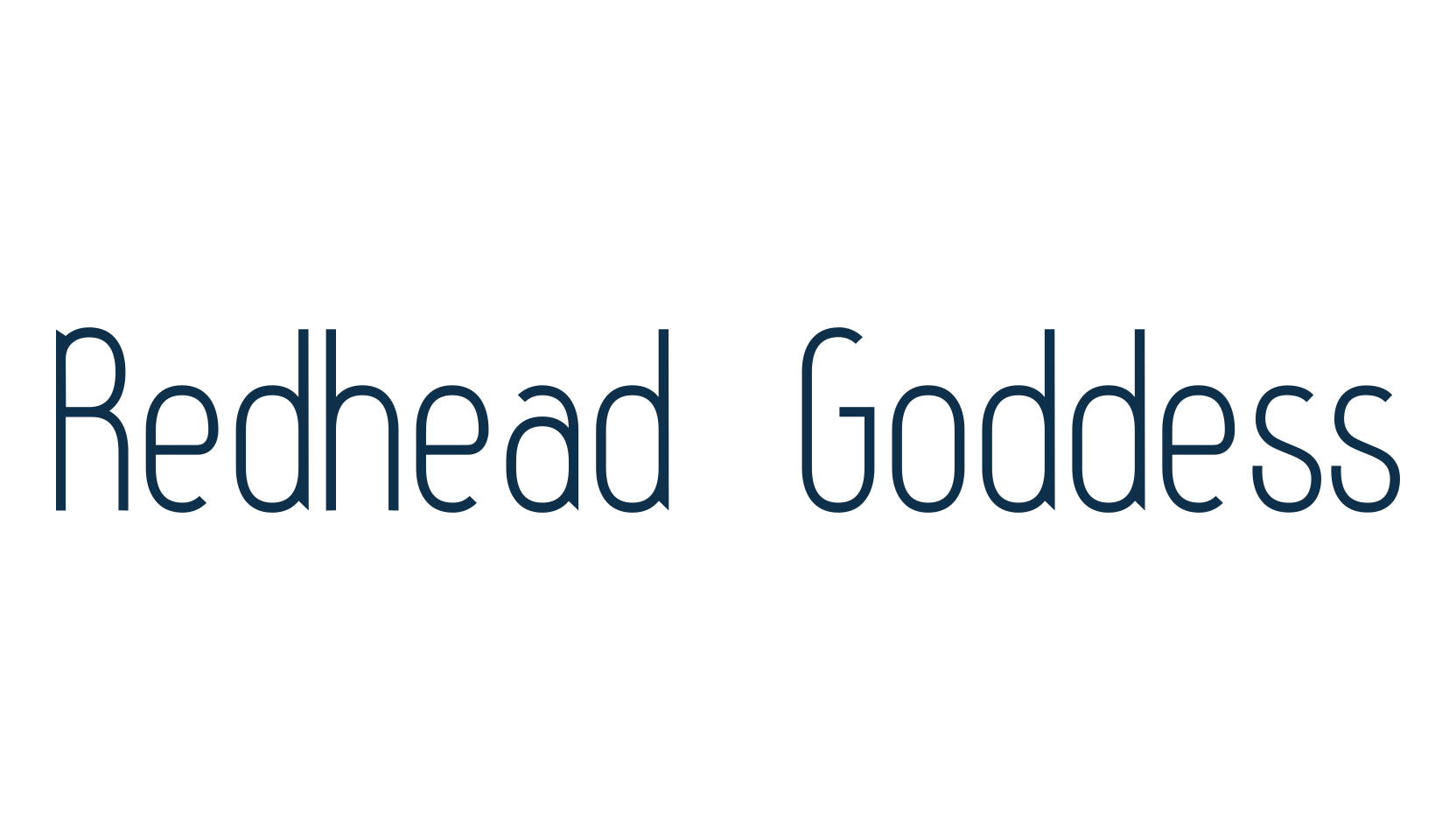 Redhead Goddess, sans serif font preview