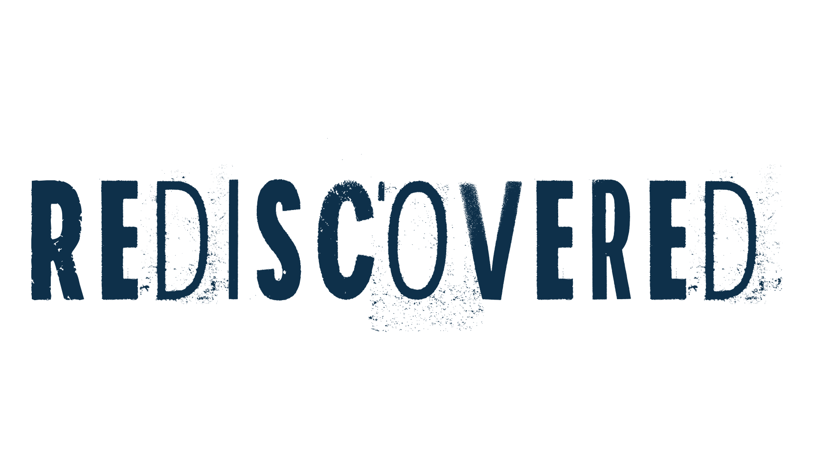 Rediscovered, fancy eroded decorative font preview