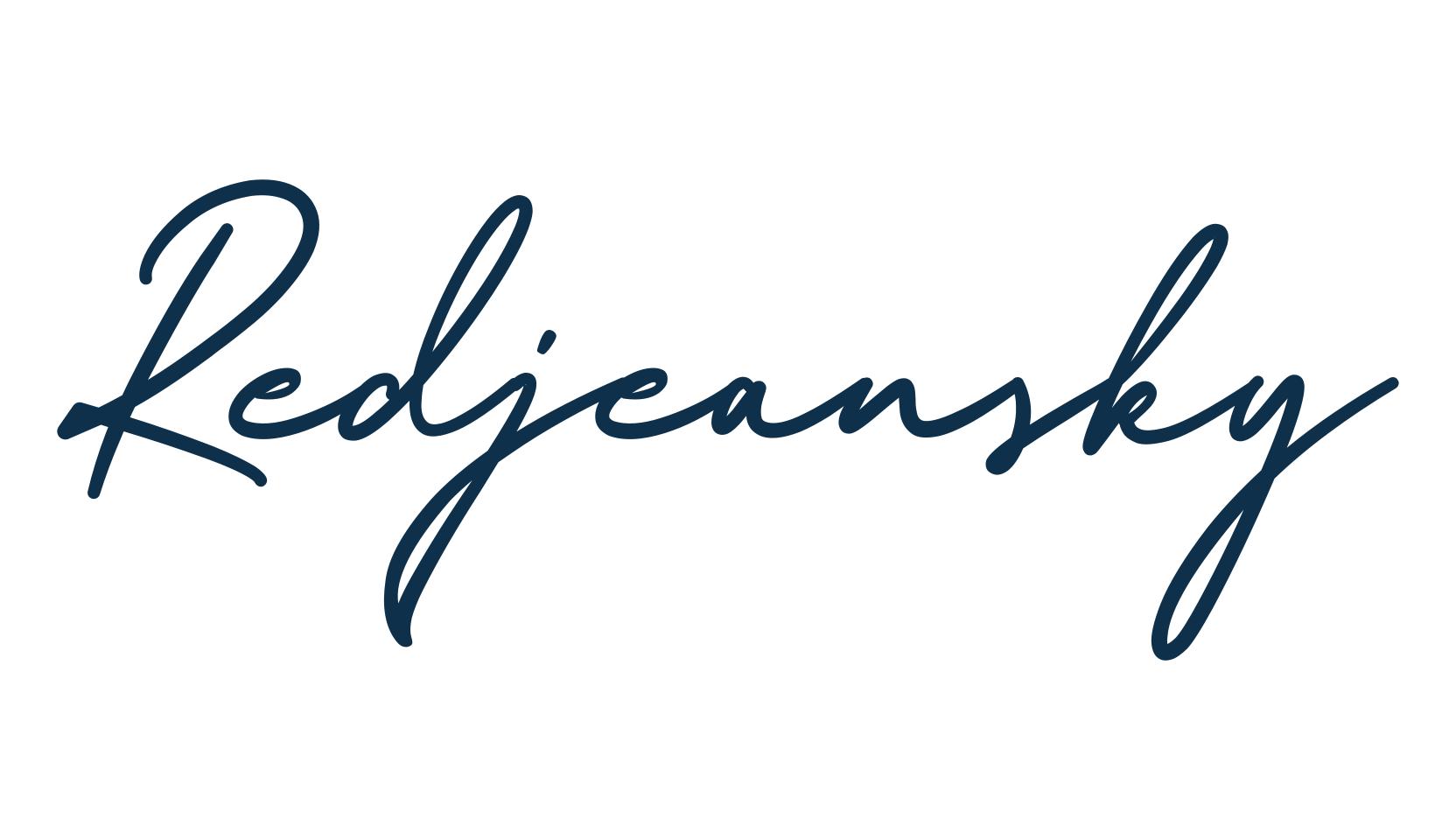 Redjeansky, handwriting font preview