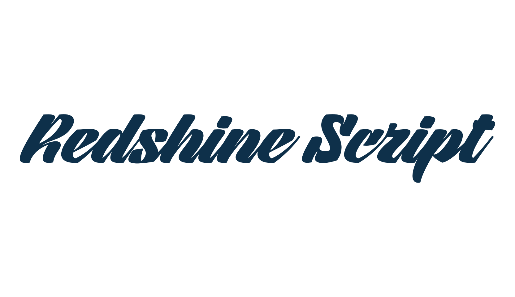 Redshine Script, various font preview
