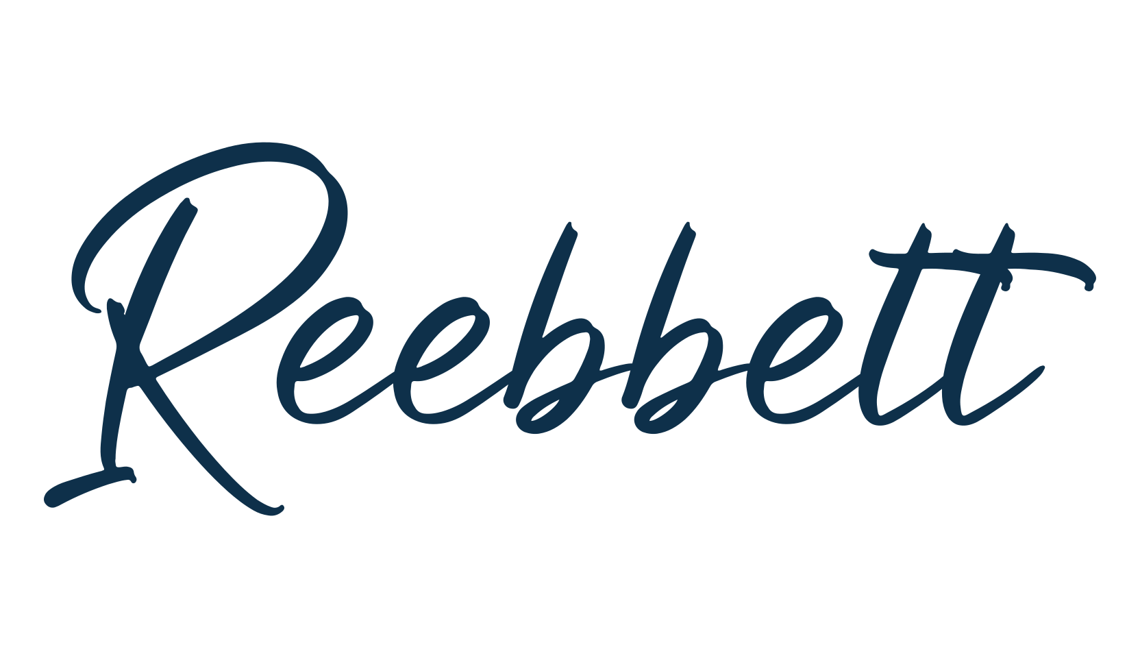 Reebbett, script handwritten fancy decorative calligraphy font preview