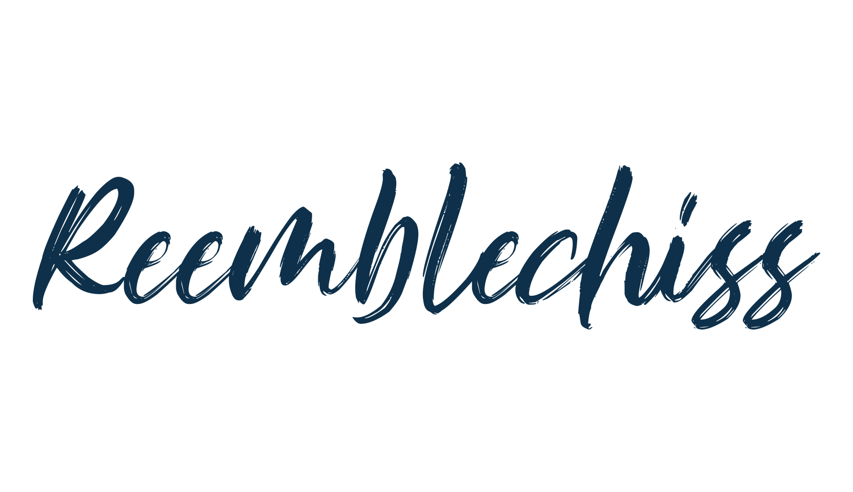 Reemblechiss, script brush fancy decorative calligraphy font preview