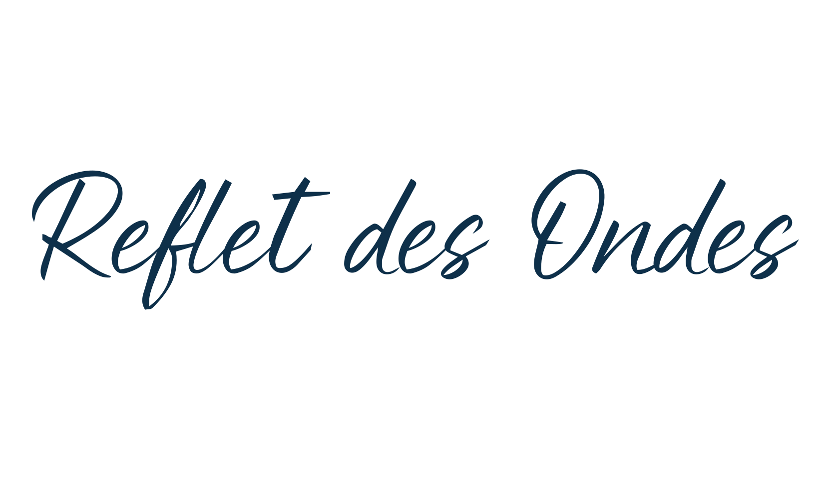 Reflet des Ondes, handwriting font preview