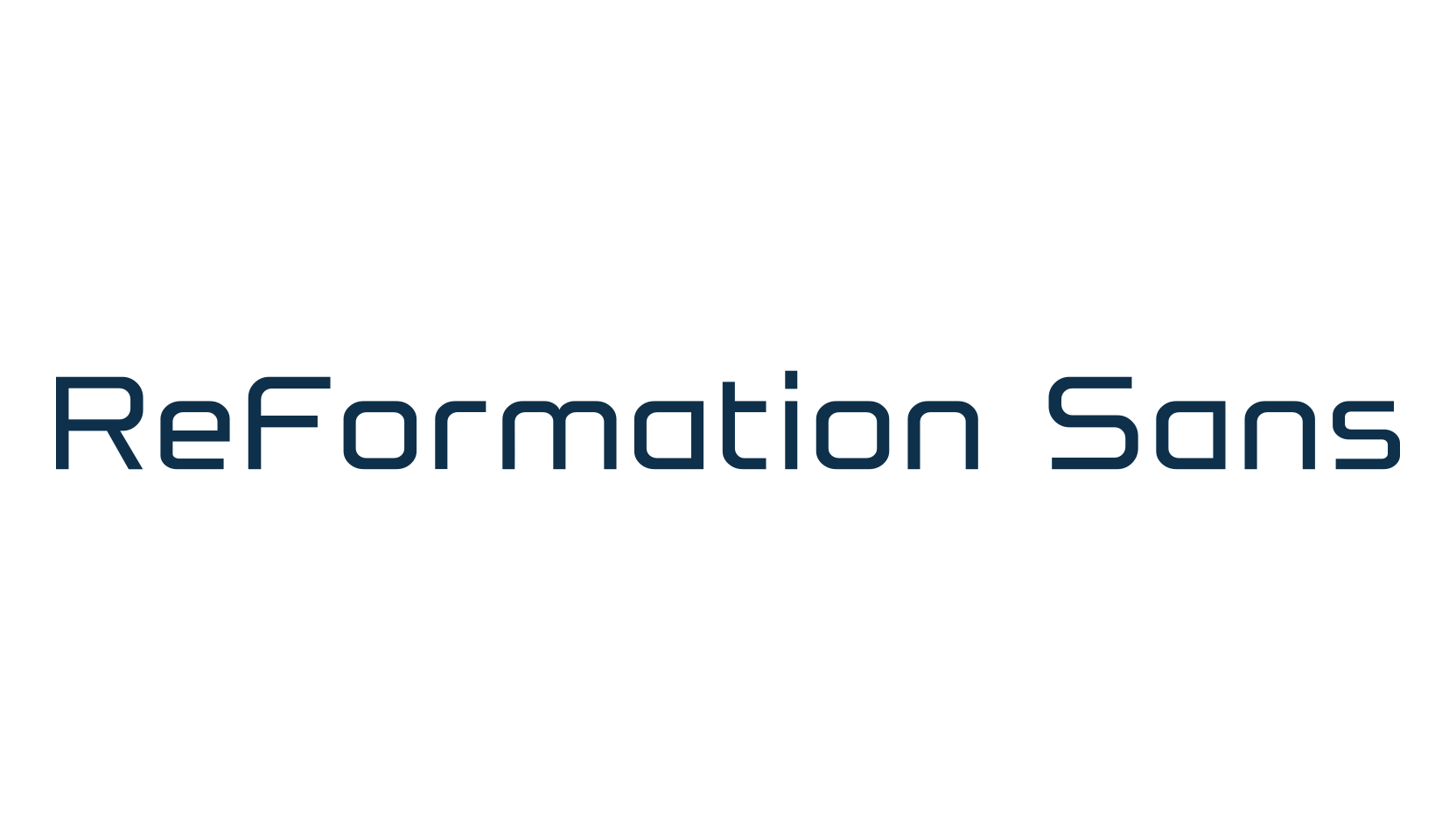 ReFormation Sans, sans serif font preview