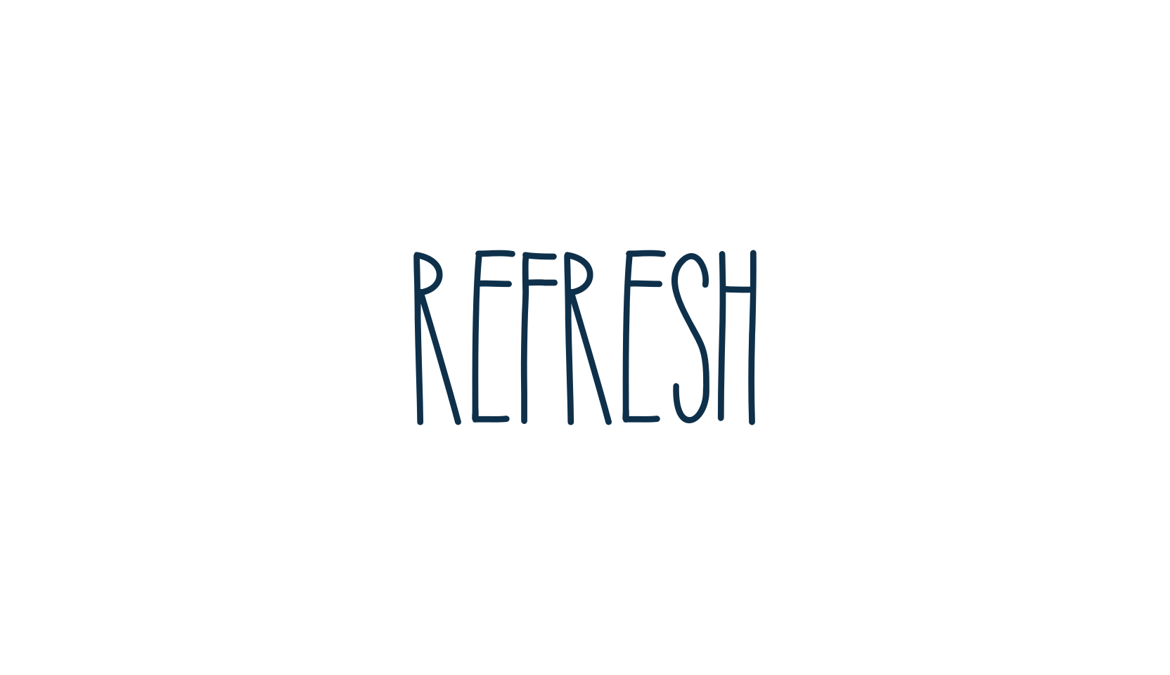 Refresh, handwriting font preview