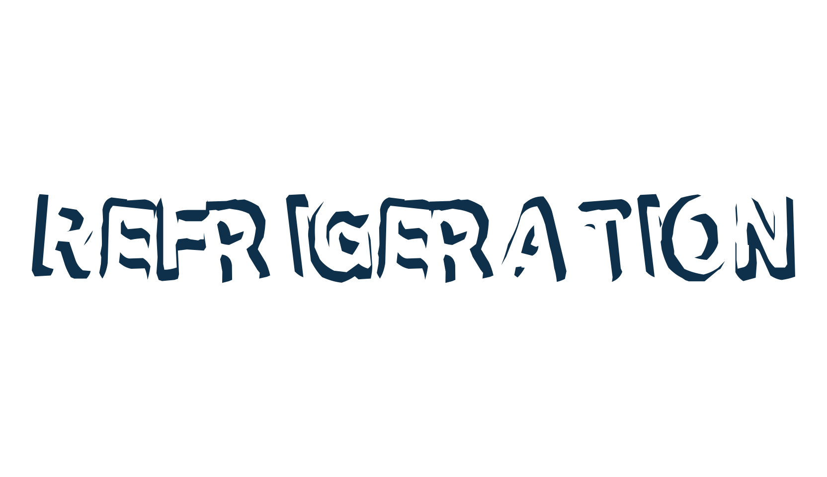 Refrigeration, fancy distorted decorative font preview