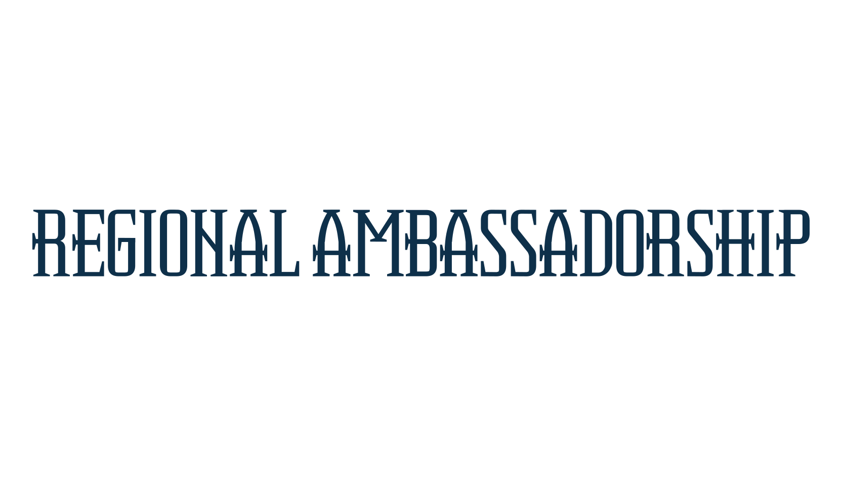 Regional Ambassadorship, fancy retro decorative font preview