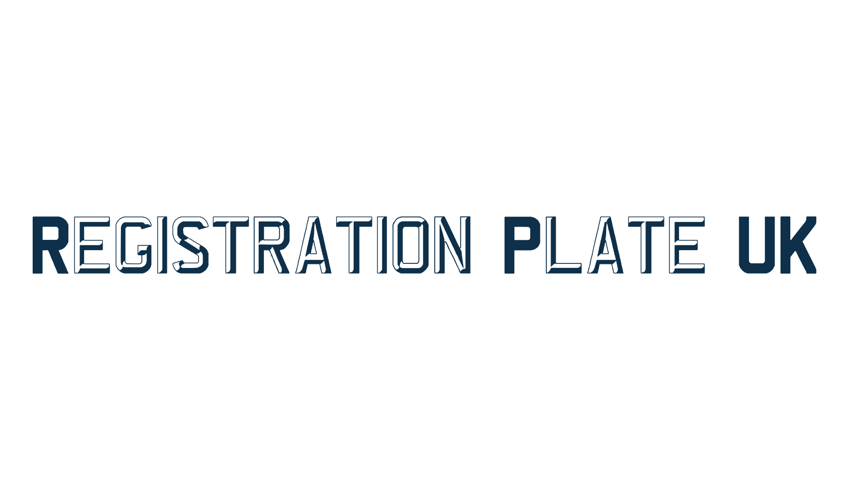 Registration Plate UK, fancy various basic font preview