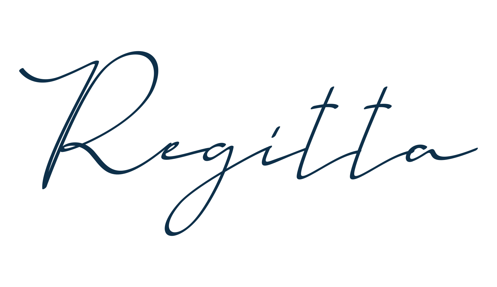 Regitta, script handwritten fancy decorative calligraphy font preview