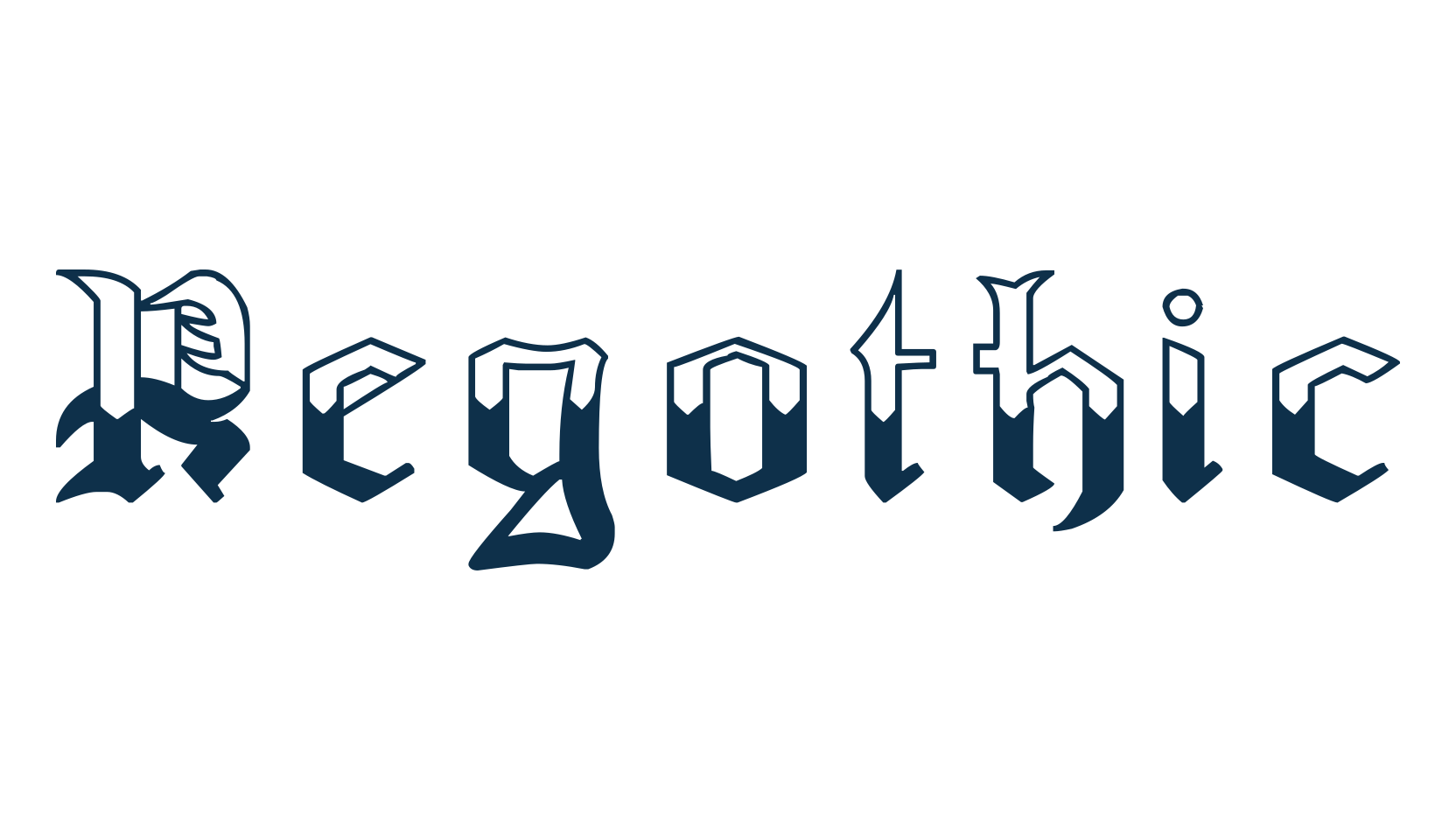 Regothic, gothic medieval font preview
