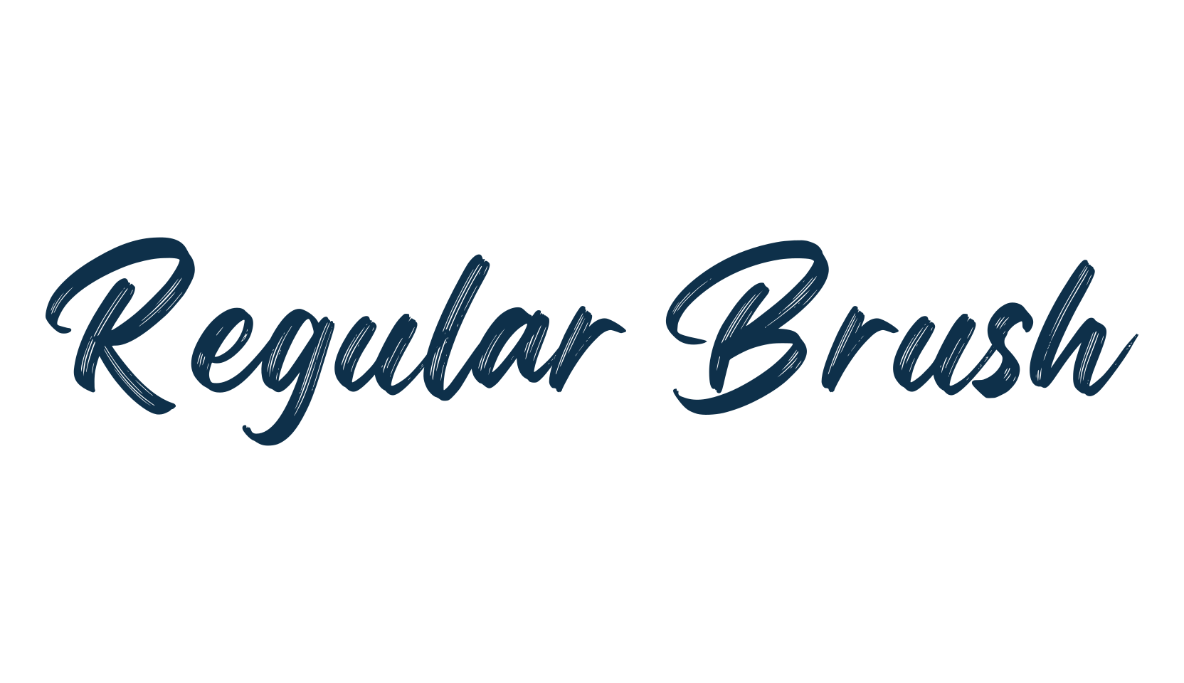 Regular Brush, brush font preview