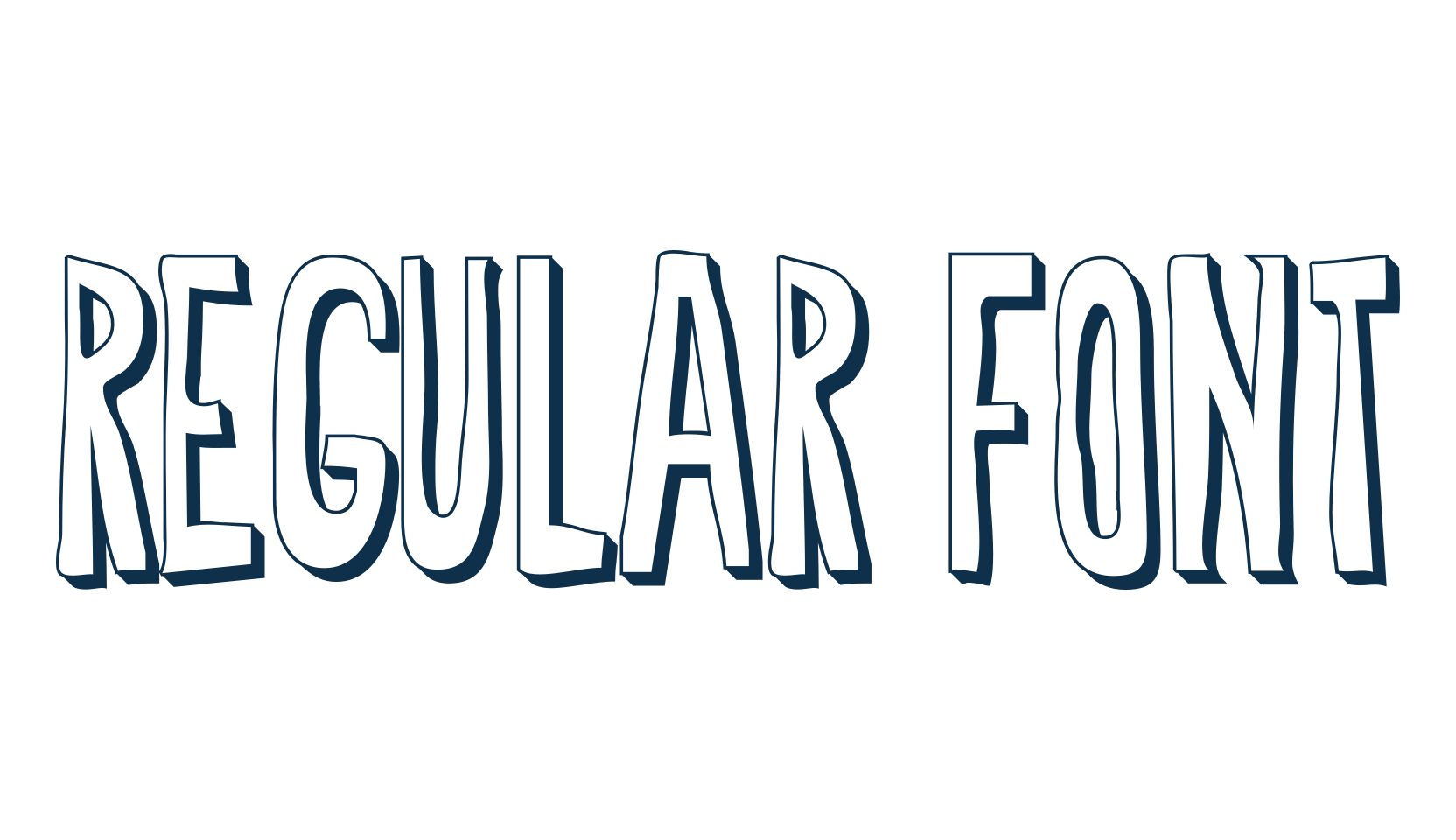 Regular Font, cartoon font preview