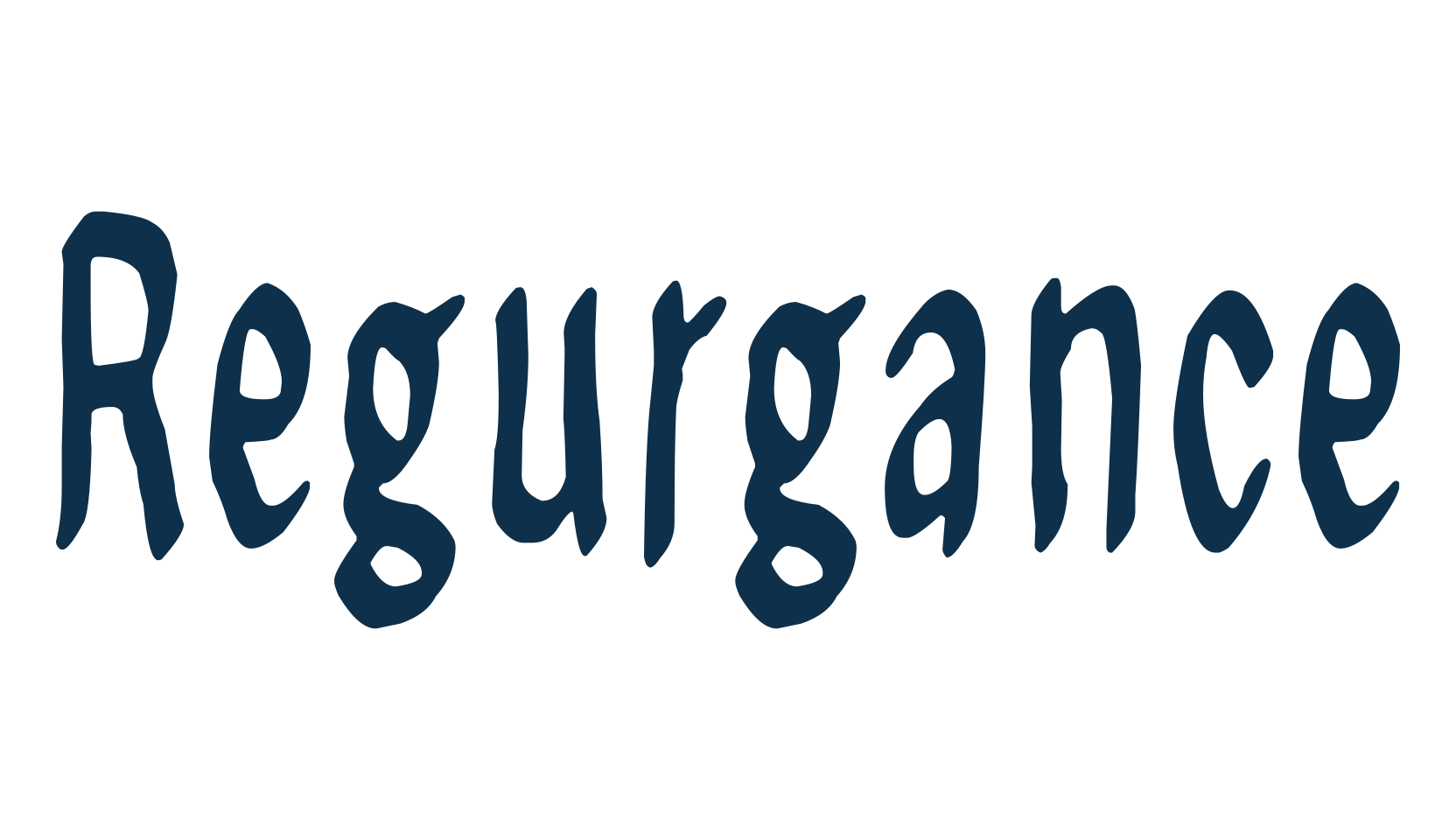 Regurgance, fancy various decorative font preview