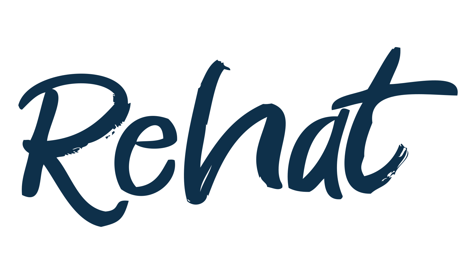 Rehat, script brush fancy decorative calligraphy font preview