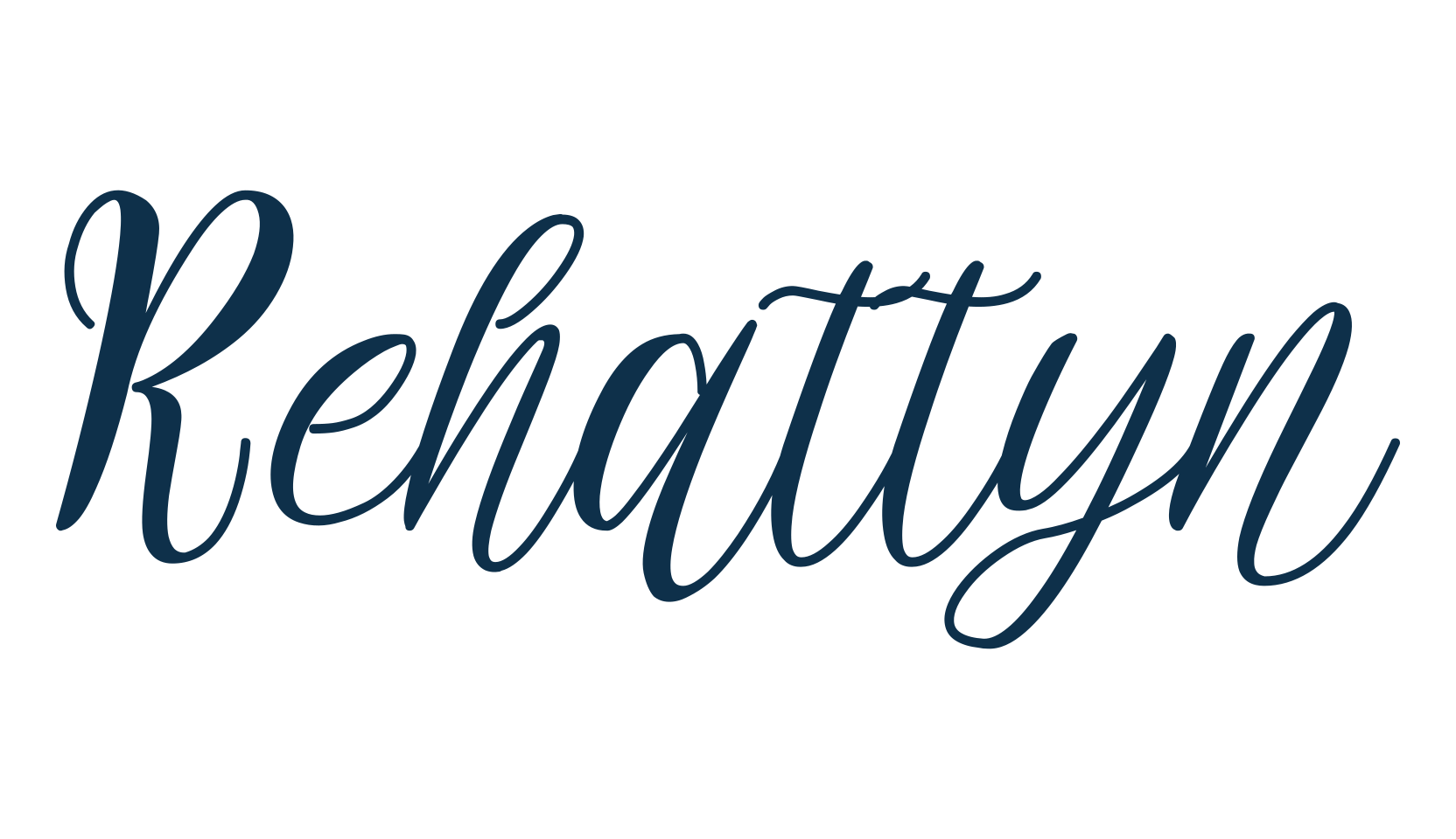 Rehattyn, calligraphy font preview