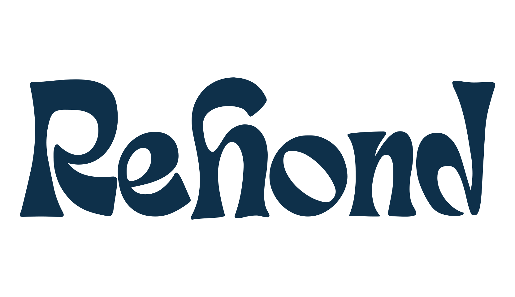 Rehond, fancy groovy decorative font preview