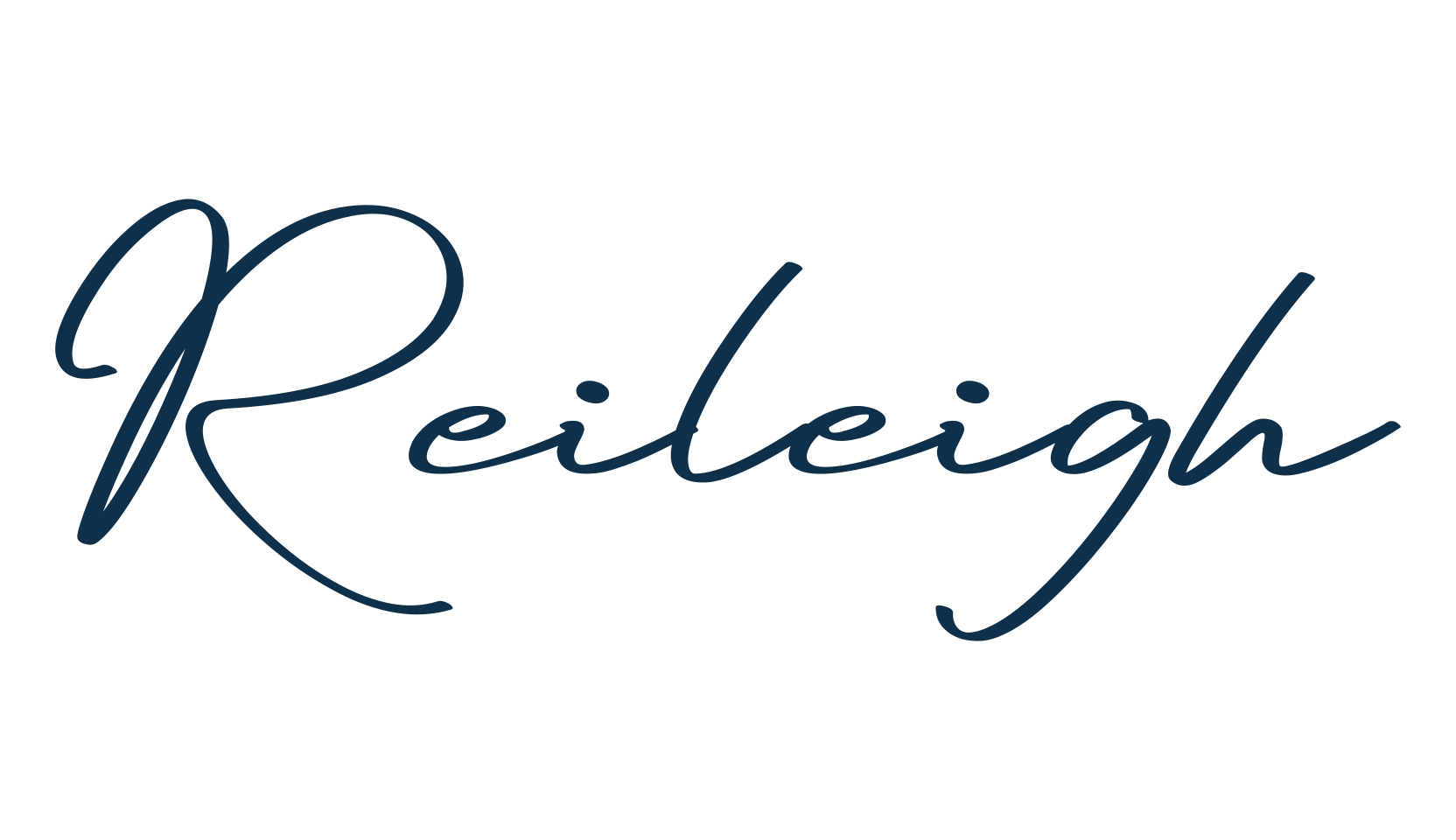 Reileigh, script handwritten fancy decorative calligraphy font preview