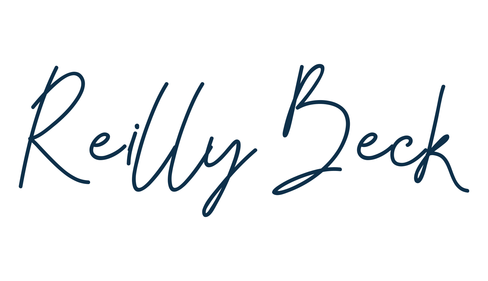 Reilly Beck, script handwritten fancy decorative calligraphy font preview