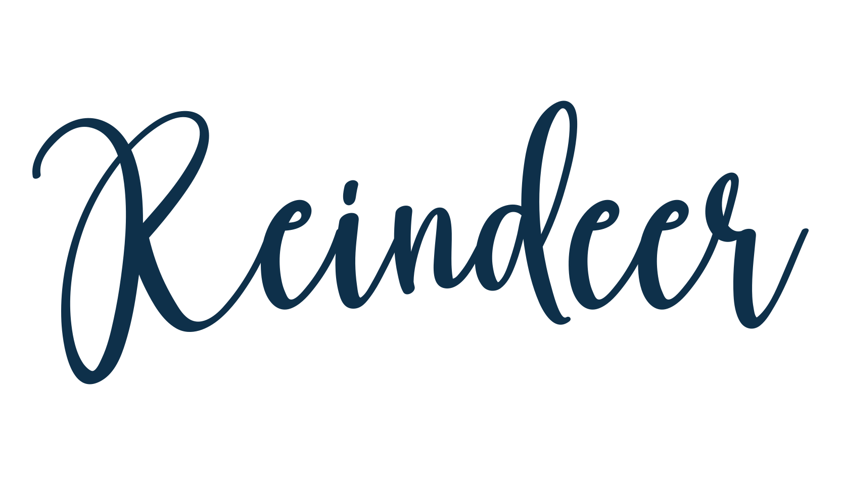 Reindeer, handwriting font preview