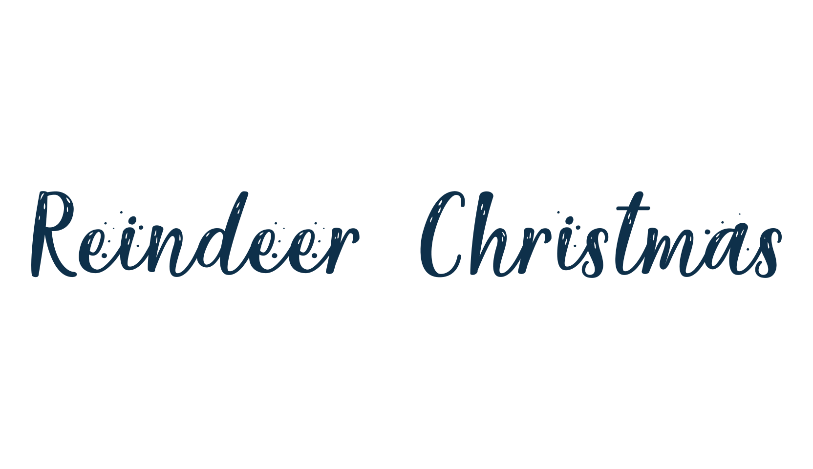 Reindeer Christmas, fancy decorative font preview