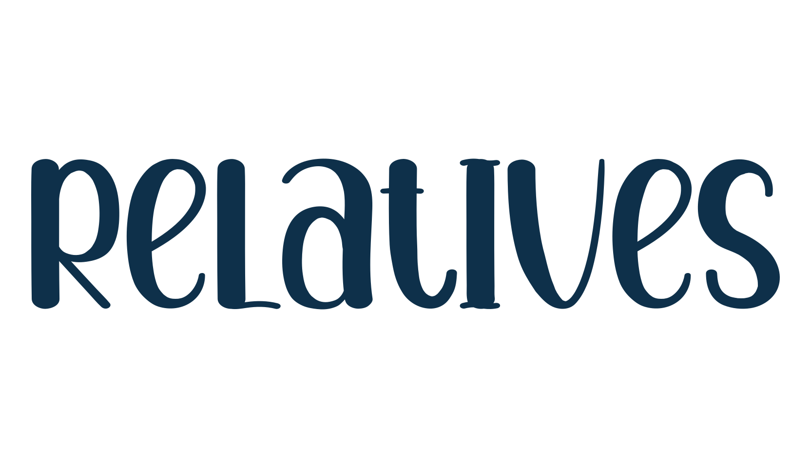 Relatives, fancy decorative font preview