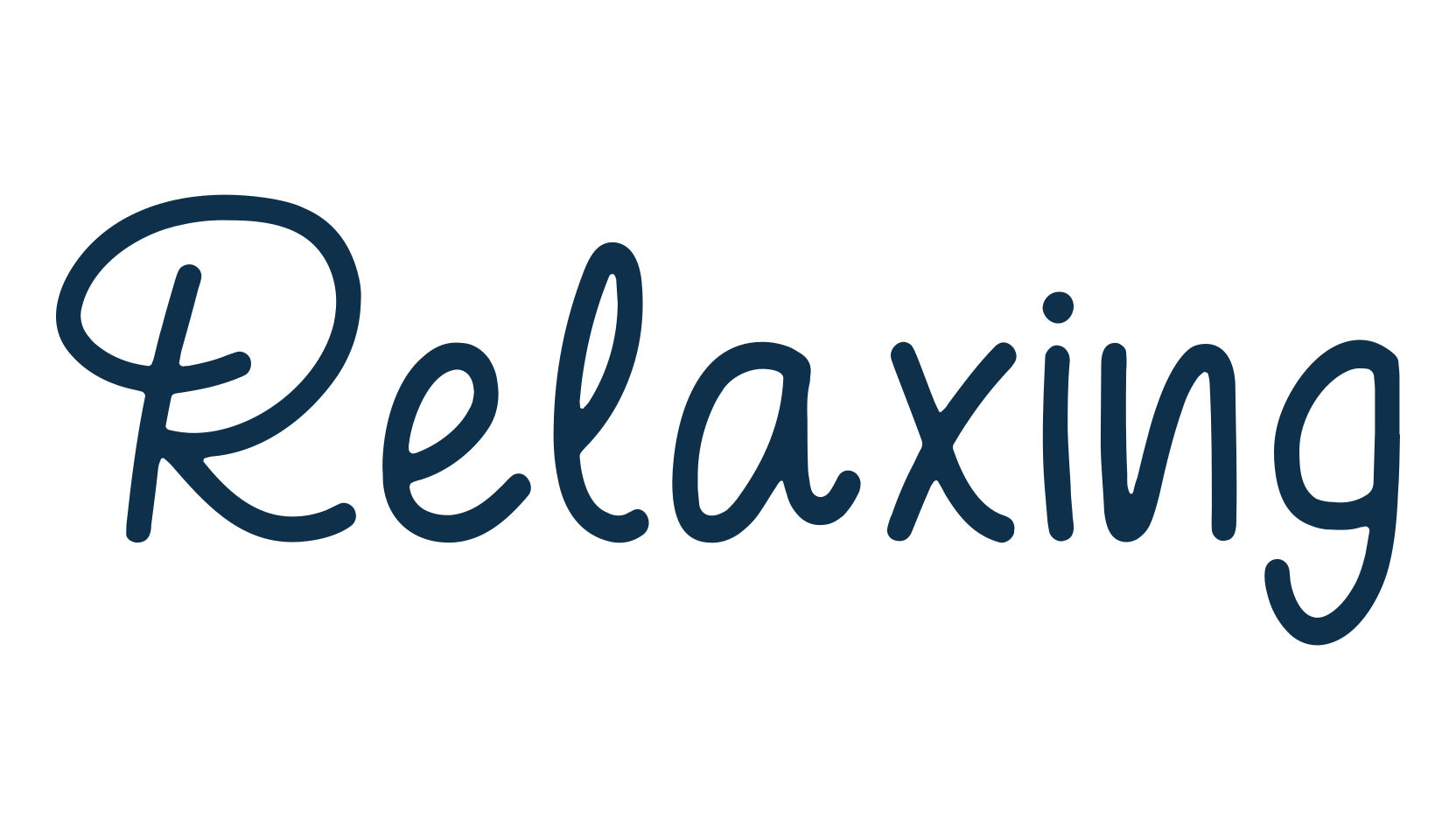 Relaxing, script handwritten fancy decorative calligraphy font preview