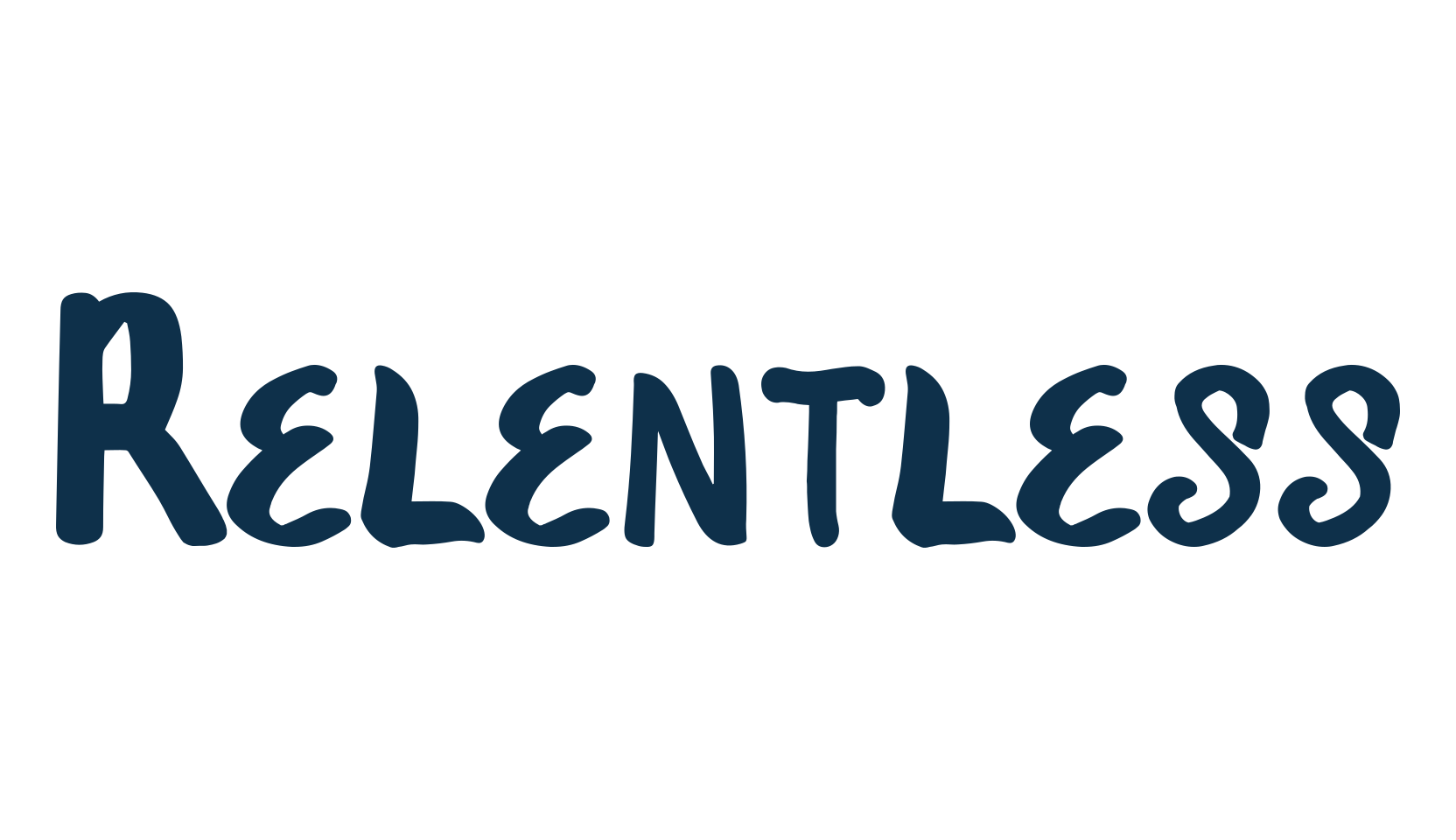 Relentless, handwriting font preview