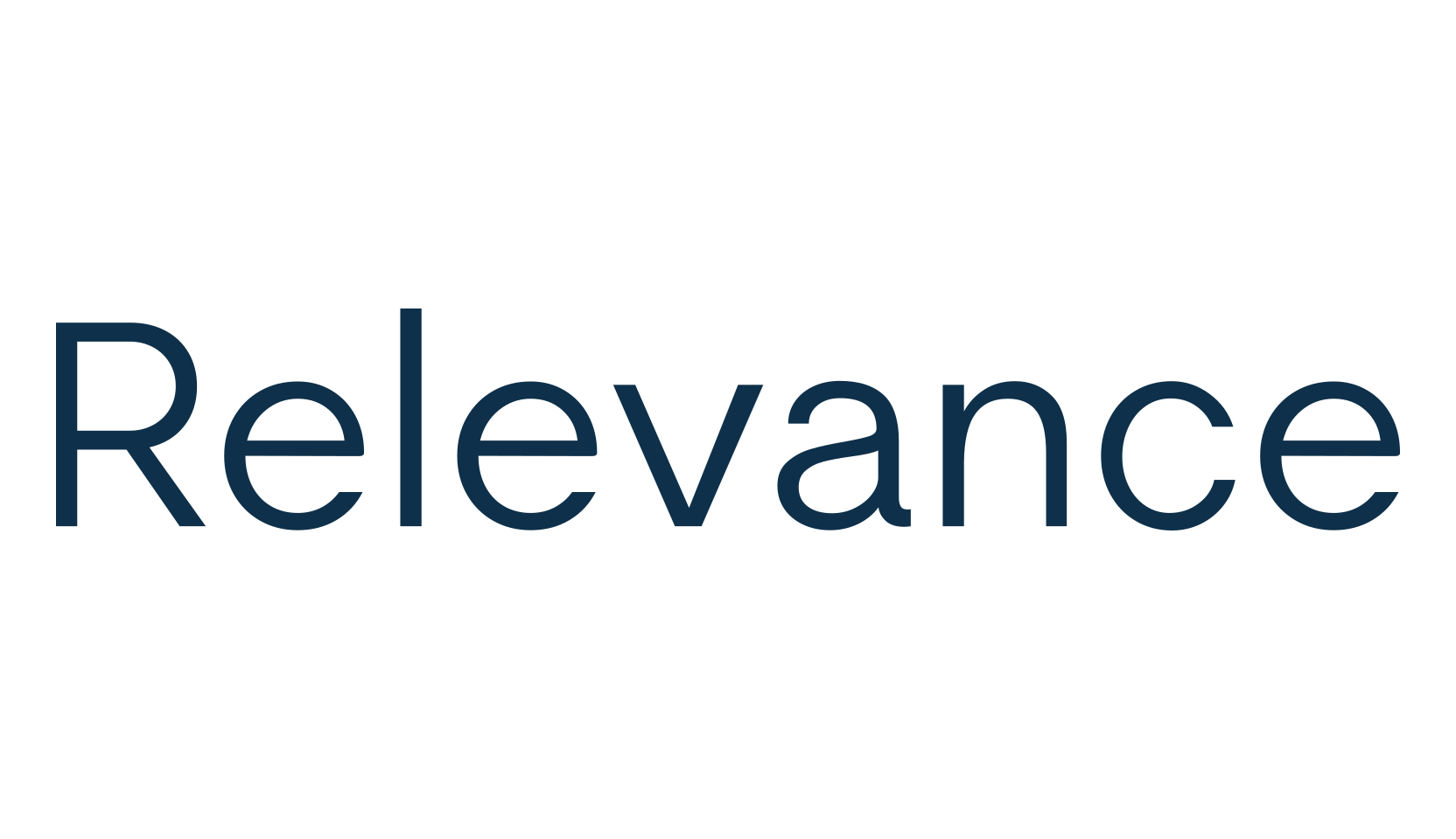 Relevance, sans serif font preview