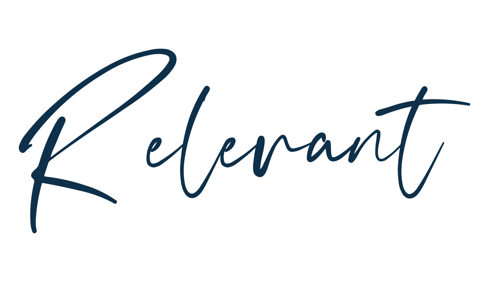 Relevant, script handwritten fancy decorative calligraphy font preview
