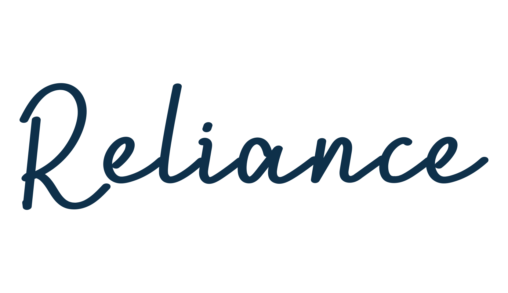 Reliance, handwriting font preview