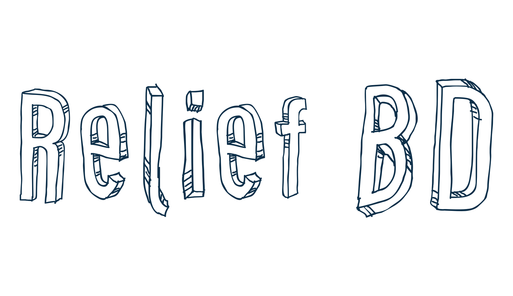Relief BD, fancy cartoon decorative font preview
